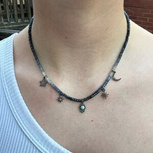 Diamond necklace, handmade.